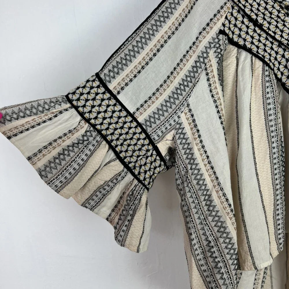 Free People Running On A Dream Top Embroidered Size Large L GUC L2537 - Picture 7 of 16